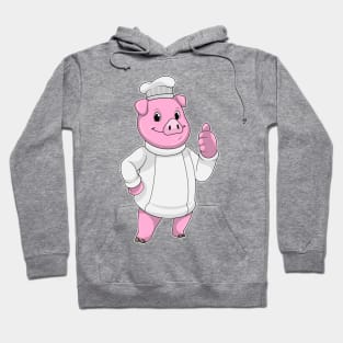 Pig as Cook with Chef hat Hoodie